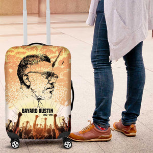 Bayard Rustin Luggage Cover with Radical Nonviolence Design Protest Crowd and Courage Civil Rights Tribute - African Pride