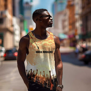 Bayard Rustin Men Tank Top with Radical Nonviolence Design Protest Crowd and Courage Civil Rights Tribute - African Pride