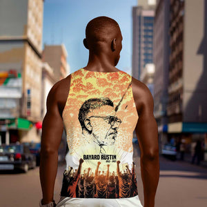 Bayard Rustin Men Tank Top with Radical Nonviolence Design Protest Crowd and Courage Civil Rights Tribute - African Pride