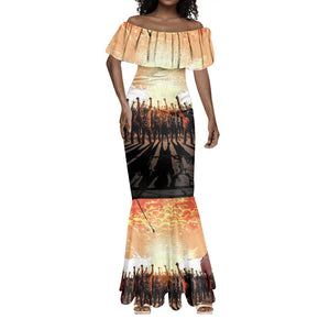 Bayard Rustin Mermaid Dress with Radical Nonviolence Design Protest Crowd and Courage Civil Rights Tribute - African Pride