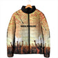 Bayard Rustin Padded Jacket with Radical Nonviolence Design Protest Crowd and Courage Civil Rights Tribute - African Pride
