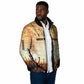 Bayard Rustin Padded Jacket with Radical Nonviolence Design Protest Crowd and Courage Civil Rights Tribute - African Pride