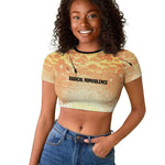 Bayard Rustin Raglan Cropped T shirt with Radical Nonviolence Design Protest Crowd and Courage Civil Rights Tribute - African Pride