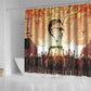 Bayard Rustin Shower Curtain with Radical Nonviolence Design Protest Crowd and Courage Civil Rights Tribute - African Pride