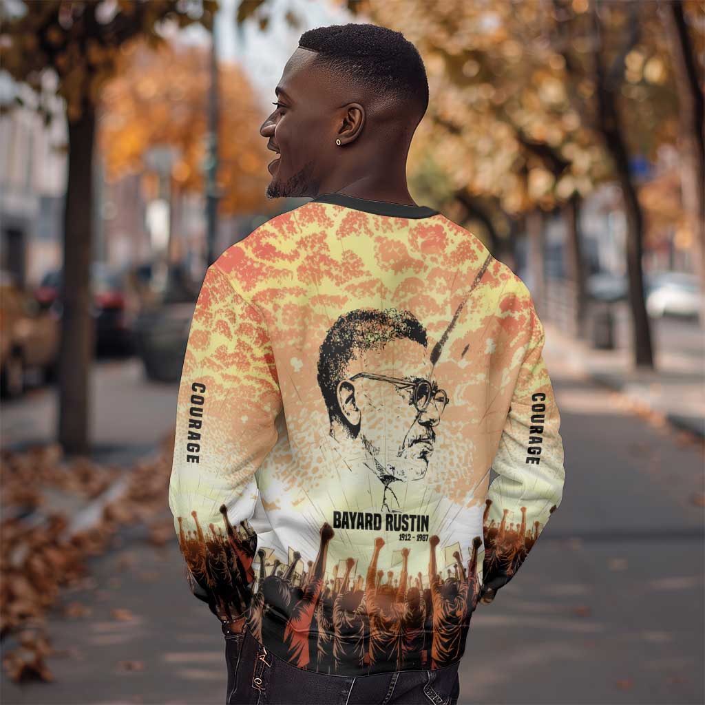 Bayard Rustin Sweatshirt with Radical Nonviolence Design Protest Crowd and Courage Civil Rights Tribute - African Pride