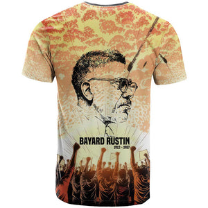 Bayard Rustin T shirt with Radical Nonviolence Design Protest Crowd and Courage Civil Rights Tribute - African Pride