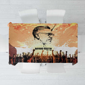 Bayard Rustin Tablecloth with Radical Nonviolence Design Protest Crowd and Courage Civil Rights Tribute - African Pride