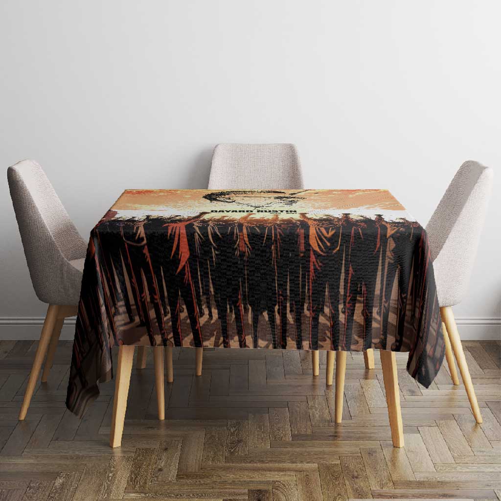 Bayard Rustin Tablecloth with Radical Nonviolence Design Protest Crowd and Courage Civil Rights Tribute - African Pride