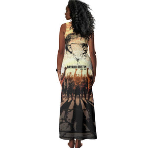Bayard Rustin Tank Maxi Dress with Radical Nonviolence Design Protest Crowd and Courage Civil Rights Tribute - African Pride