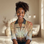 Bayard Rustin Women Casual Shirt with Radical Nonviolence Design Protest Crowd and Courage Civil Rights Tribute - African Pride