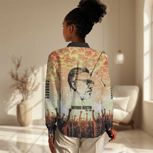 Bayard Rustin Women Casual Shirt with Radical Nonviolence Design Protest Crowd and Courage Civil Rights Tribute - African Pride
