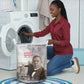 Booker T. Washington Laundry Basket Halftone Portrait Design Tilling a Field Quote Historical Civil Rights Tribute - African Pride