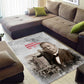 Booker T. Washington Area Rug Halftone Portrait Design Tilling a Field Quote Historical Civil Rights Tribute - African Pride
