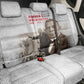 Booker T. Washington Back Car Seat Cover Halftone Portrait Design Tilling a Field Quote Historical Civil Rights Tribute - African Pride