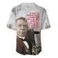 Booker T. Washington Baseball Jersey Halftone Portrait Design Tilling a Field Quote Historical Civil Rights Tribute TS04