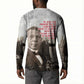 Booker T. Washington Button Sweatshirt Halftone Portrait Design Tilling a Field Quote Historical Civil Rights Tribute