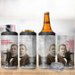Booker T. Washington 4 in 1 Can Cooler Tumbler Halftone Portrait Design Tilling a Field Quote Historical Civil Rights Tribute - African Pride