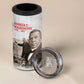 Booker T. Washington 4 in 1 Can Cooler Tumbler Halftone Portrait Design Tilling a Field Quote Historical Civil Rights Tribute - African Pride