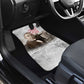 Booker T. Washington Car Mats Halftone Portrait Design Tilling a Field Quote Historical Civil Rights Tribute - African Pride