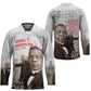 Booker T. Washington Hockey Jersey Halftone Portrait Design Tilling a Field Quote Historical Civil Rights Tribute - African Pride