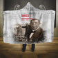 Booker T. Washington Hooded Blanket Halftone Portrait Design Tilling a Field Quote Historical Civil Rights Tribute - African Pride
