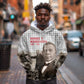 Booker T. Washington Hoodie Halftone Portrait Design Tilling a Field Quote Historical Civil Rights Tribute - African Pride