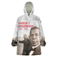Booker T. Washington Kid Wearable Blanket Hoodie Halftone Portrait Design Tilling a Field Quote Historical Civil Rights Tribute - African Pride