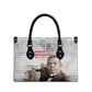 Booker T. Washington Leather Bag Halftone Portrait Design Tilling a Field Quote Historical Civil Rights Tribute - African Pride