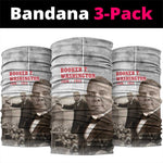 Booker T. Washington Neck Gaiter Halftone Portrait Design Tilling a Field Quote Historical Civil Rights Tribute - African Pride