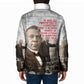 Booker T. Washington Padded Jacket Halftone Portrait Design Tilling a Field Quote Historical Civil Rights Tribute - African Pride