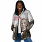 Booker T. Washington Padded Jacket Halftone Portrait Design Tilling a Field Quote Historical Civil Rights Tribute - African Pride