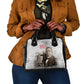 Booker T. Washington Shoulder Handbag Halftone Portrait Design Tilling a Field Quote Historical Civil Rights Tribute - African Pride
