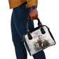 Booker T. Washington Shoulder Handbag Halftone Portrait Design Tilling a Field Quote Historical Civil Rights Tribute - African Pride