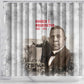 Booker T. Washington Shower Curtain Halftone Portrait Design Tilling a Field Quote Historical Civil Rights Tribute - African Pride