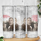 Booker T. Washington Skinny Tumbler Halftone Portrait Design Tilling a Field Quote Historical Civil Rights Tribute - African Pride