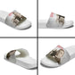 Booker T. Washington Slide Sandals Halftone Portrait Design Tilling a Field Quote Historical Civil Rights Tribute - African Pride