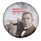 Booker T. Washington Spare Tire Cover Halftone Portrait Design Tilling a Field Quote Historical Civil Rights Tribute - African Pride