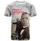 Booker T. Washington T shirt Halftone Portrait Design Tilling a Field Quote Historical Civil Rights Tribute TS04