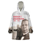 Booker T. Washington Wearable Blanket Hoodie Halftone Portrait Design Tilling a Field Quote Historical Civil Rights Tribute - African Pride