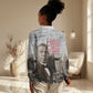 Booker T. Washington Women Casual Shirt Halftone Portrait Design Tilling a Field Quote Historical Civil Rights Tribute - African Pride