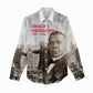Booker T. Washington Women Casual Shirt Halftone Portrait Design Tilling a Field Quote Historical Civil Rights Tribute - African Pride