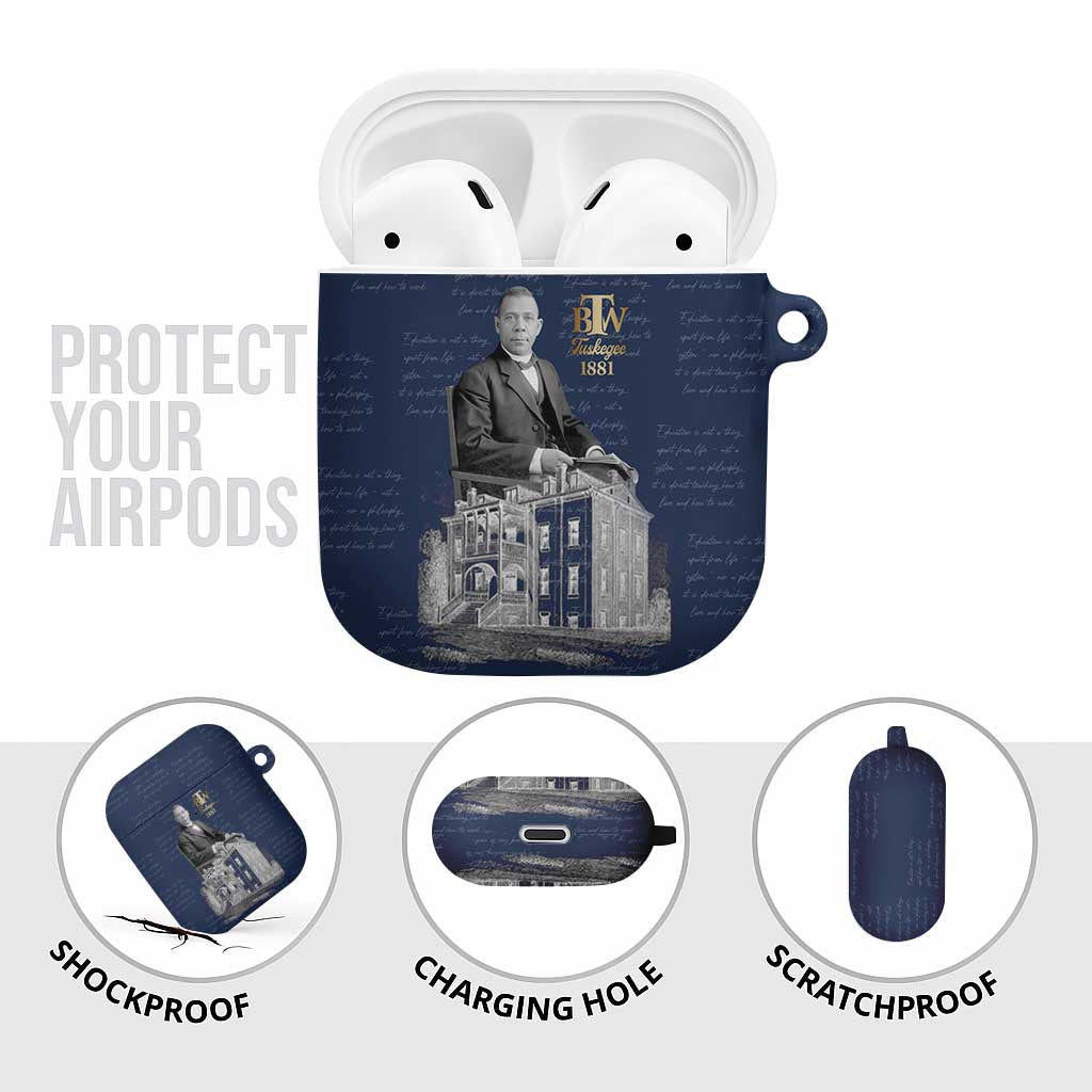 Booker T. Washington AirPods Case Tuskegee Institute Design Educational Legacy 1881 Historic Tribute - African Pride