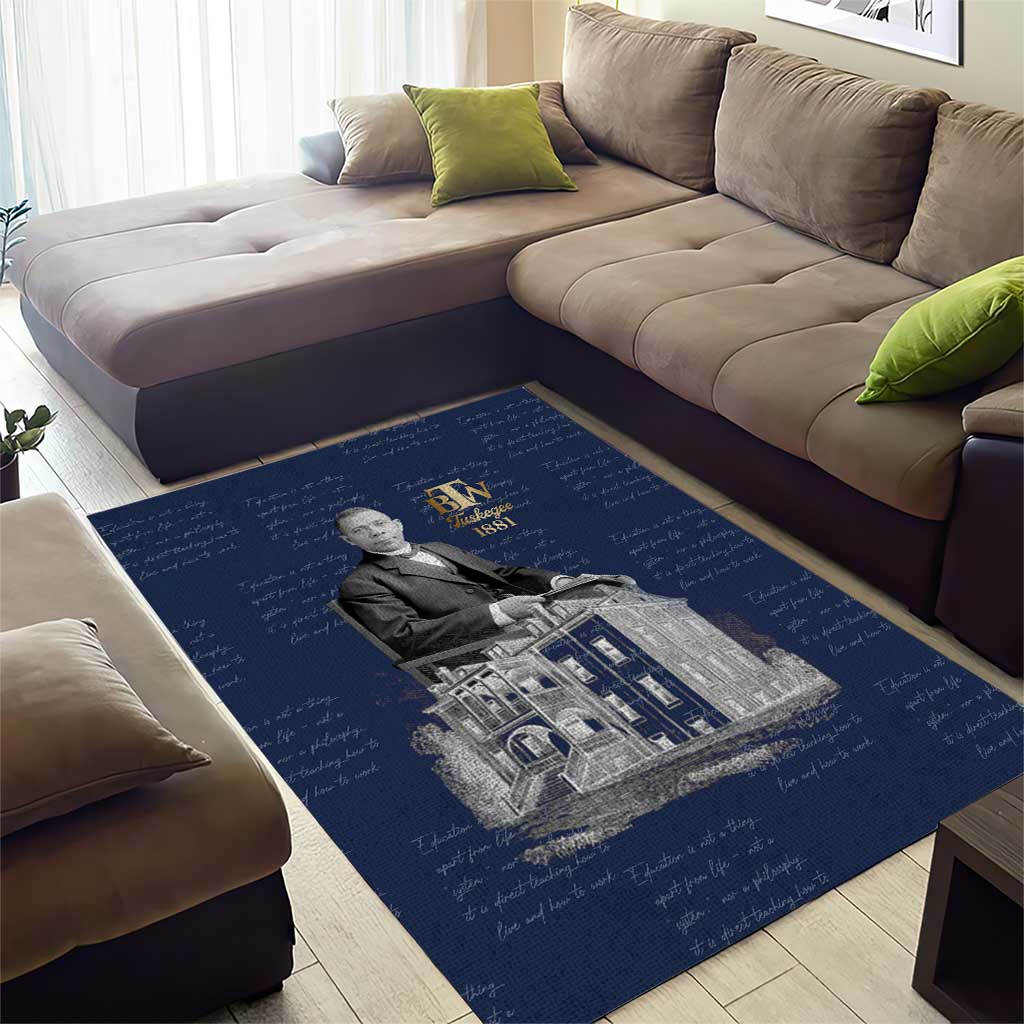 Booker T. Washington Area Rug Tuskegee Institute Design Educational Legacy 1881 Historic Tribute - African Pride