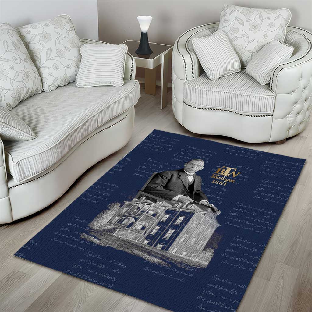 Booker T. Washington Area Rug Tuskegee Institute Design Educational Legacy 1881 Historic Tribute - African Pride