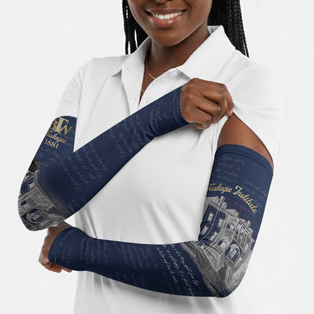 Booker T. Washington Arm Sleeves Tuskegee Institute Design Educational Legacy 1881 Historic Tribute - African Pride