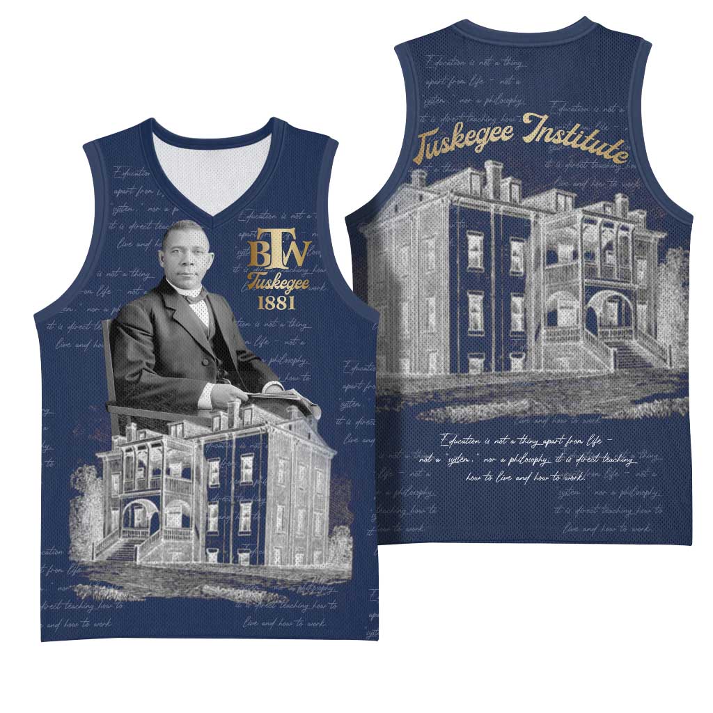 Booker T. Washington Basketball Jersey Tuskegee Institute Design Educational Legacy 1881 Historic Tribute - African Pride