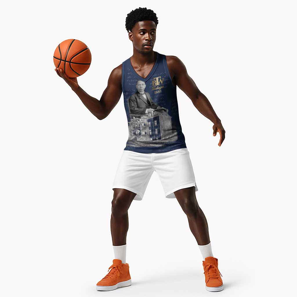 Booker T. Washington Basketball Jersey Tuskegee Institute Design Educational Legacy 1881 Historic Tribute - African Pride