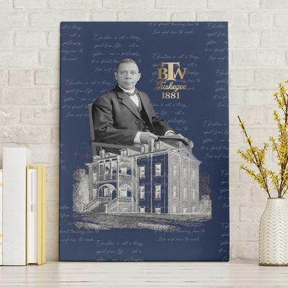 Booker T. Washington Canvas Wall Art Tuskegee Institute Design Educational Legacy 1881 Historic Tribute - African Pride