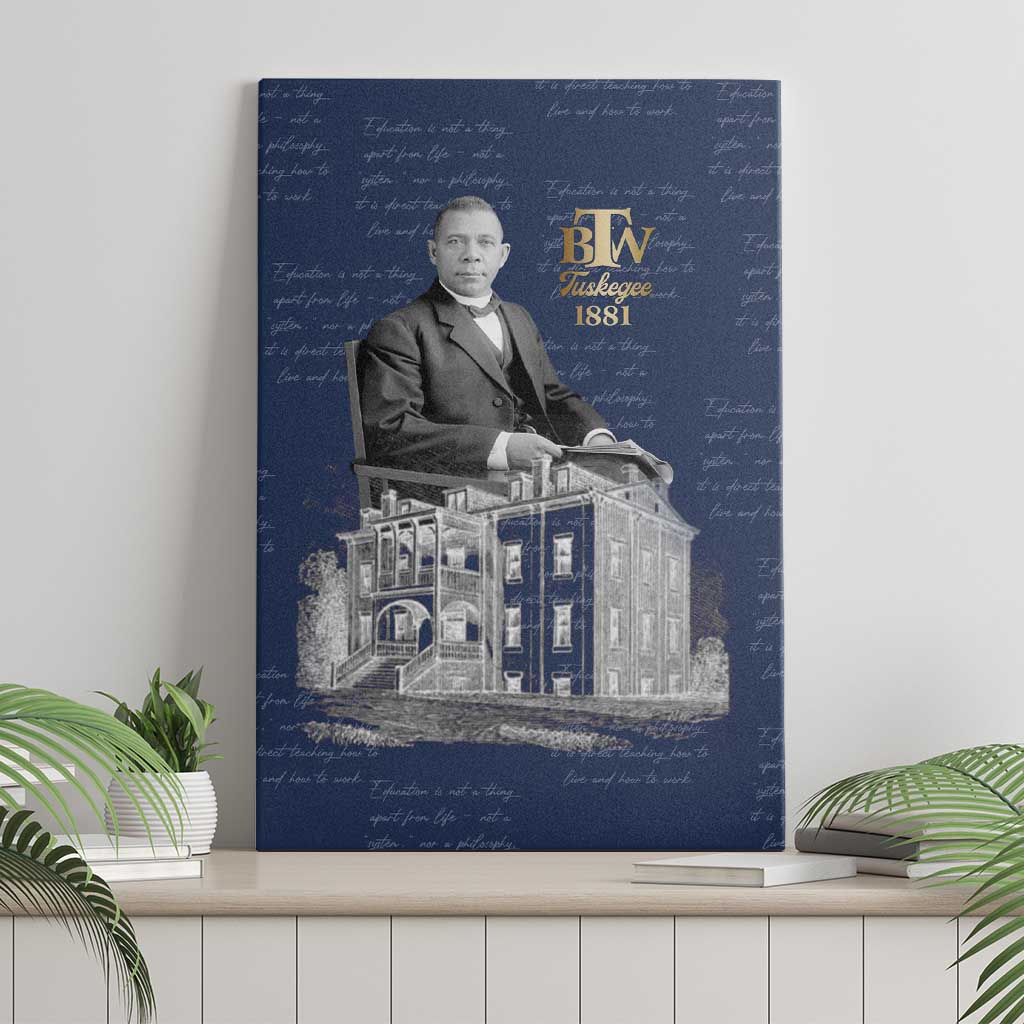 Booker T. Washington Canvas Wall Art Tuskegee Institute Design Educational Legacy 1881 Historic Tribute - African Pride