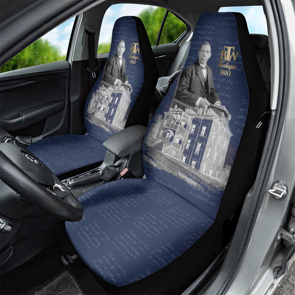 Booker T. Washington Car Seat Cover Tuskegee Institute Design Educational Legacy 1881 Historic Tribute - African Pride